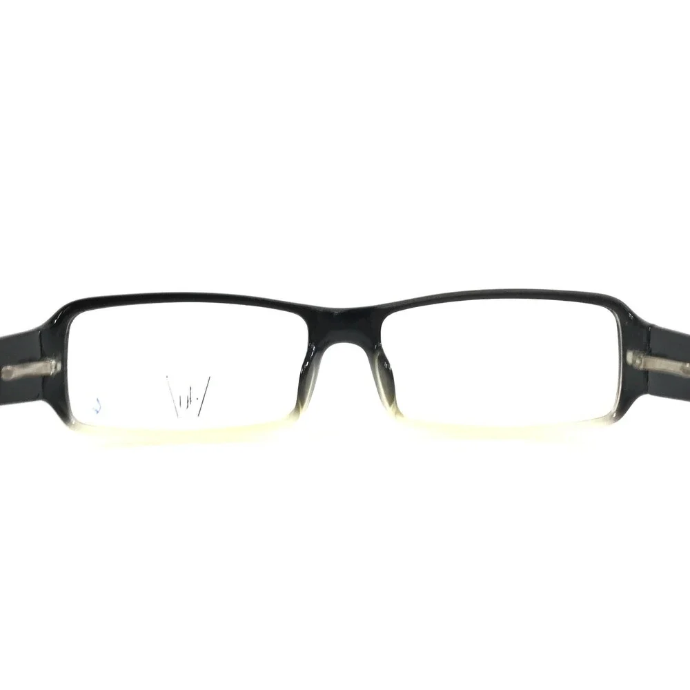 4U Eyeglasses Frames US61 BLACK/CRYSTAL Rectangle Full Rim 55-17-140